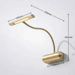 Lámpara LED para cuadros Rakel, dorado mate