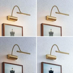 Lámpara LED para cuadros Rakel, dorado mate
