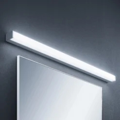 Lámpara LED para cuarto de baño Lindby Klea, 120 cm, cromo, metal, IP44