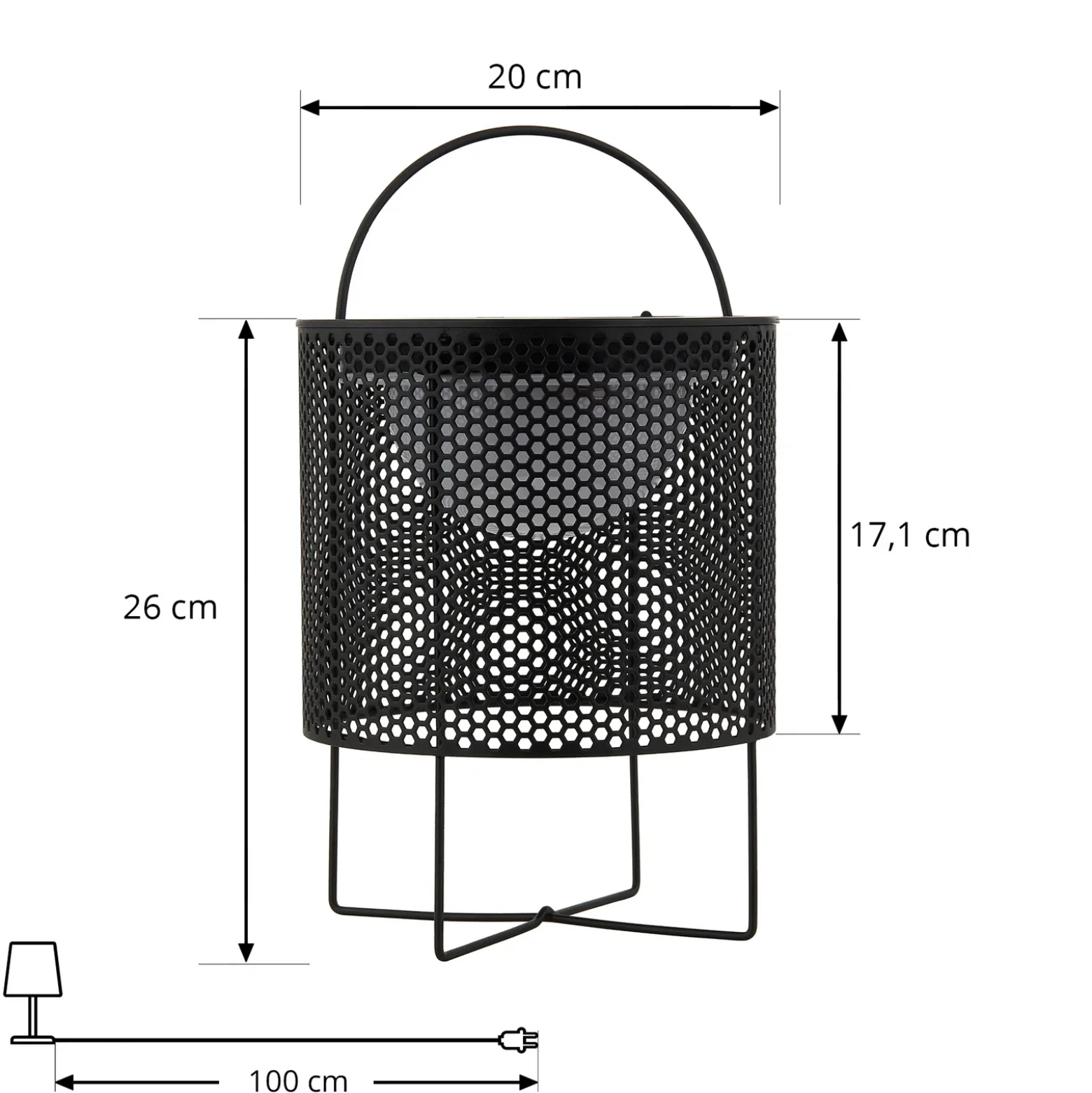 Lámpara LED para terraza Achilleas, RGBW, negra, de Lindby