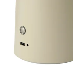Lámpara LED recargable de mesa Faye Portable, beige, atenuable, USB