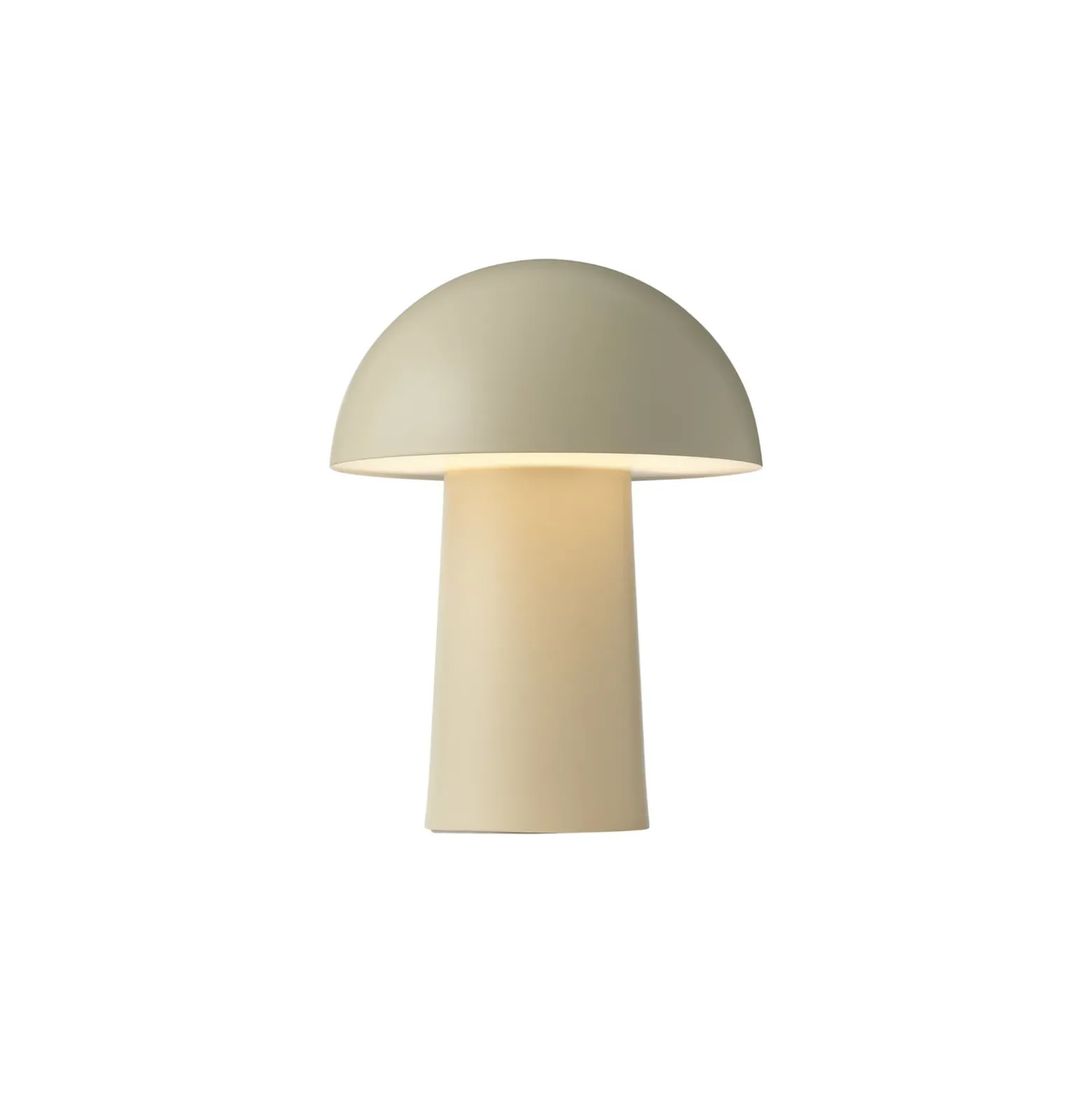 Lámpara LED recargable de mesa Faye Portable, beige, atenuable, USB