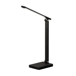 Lámpara LED recargable de sobremesa Ole, negra, con sensor, atenuable, CCT