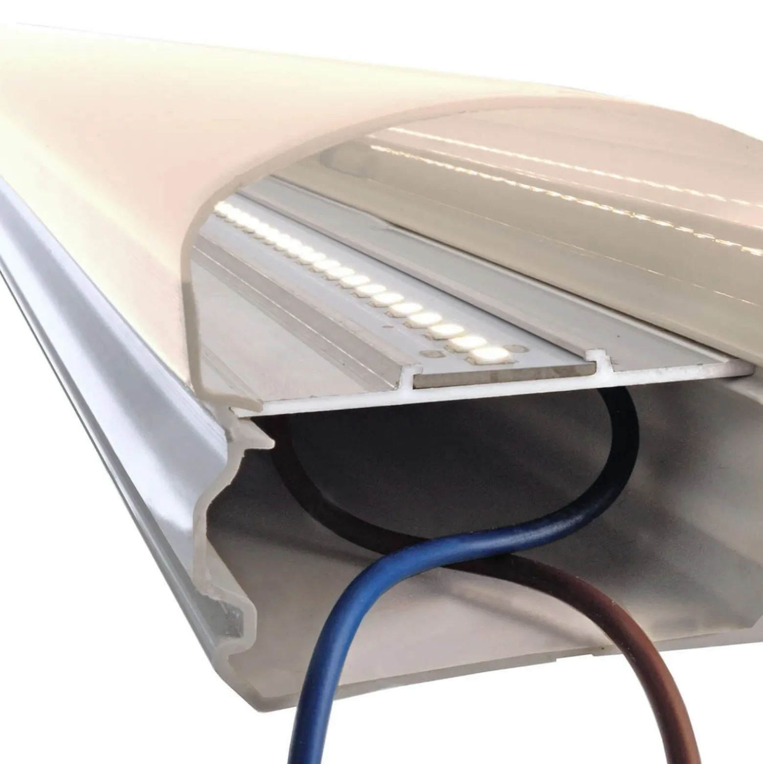 Lámpara LED resistente a la humedad Tri Proof Motion 66,5 cm