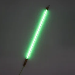 Lámpara LED SELETTI Linea, verde, detalles de madera, universal