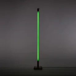 Lámpara LED SELETTI Linea, verde, detalles de madera, universal