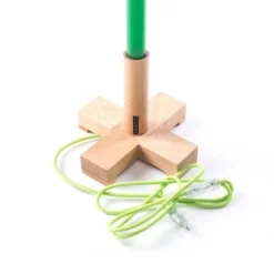 Lámpara LED SELETTI Linea, verde, detalles de madera, universal