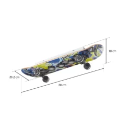 Lámpara LED techo Easy Cruiser Graffiti, monopatín