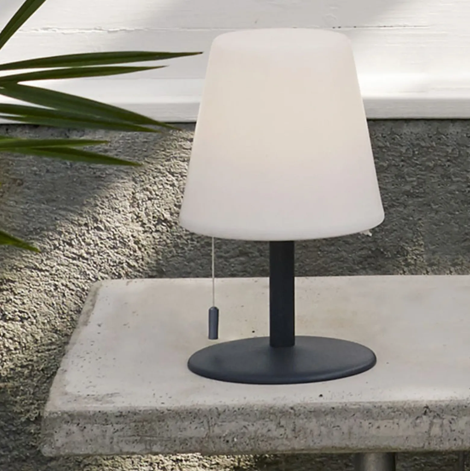 Lámpara mesa LED Gardenlight Creta, batería 26,5cm