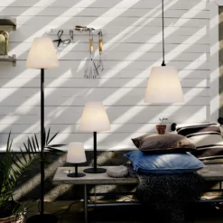 Lámpara mesa LED Gardenlight Creta, batería 26,5cm