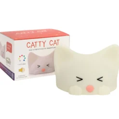 Lámpara nocturna LED Catty Cat, 7 colores + sonido