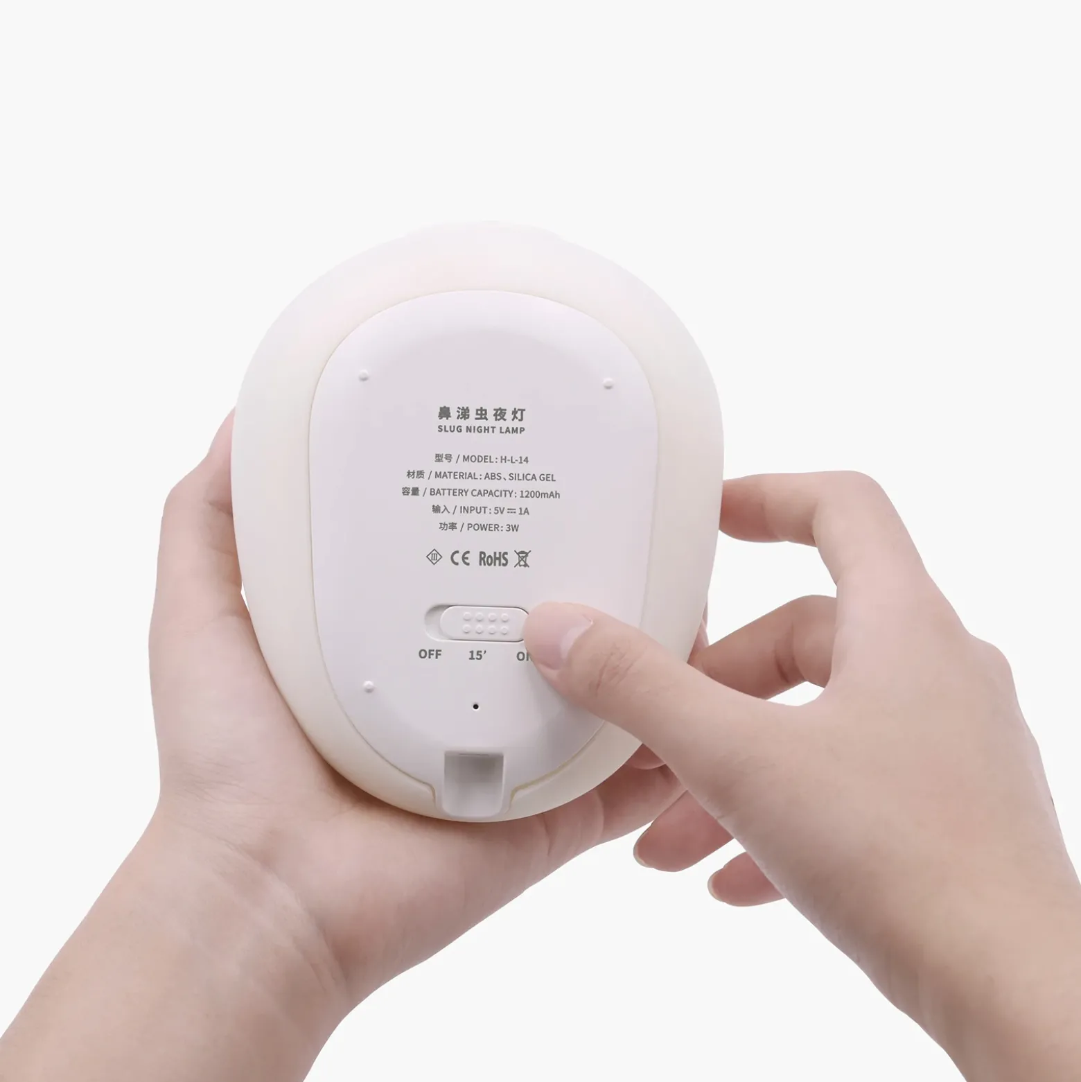 Lámpara nocturna LED Momo Moon con batería y USB