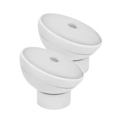 Lámpara nocturna LED Nova, sensor, blanco, plástico, paquete de 2
