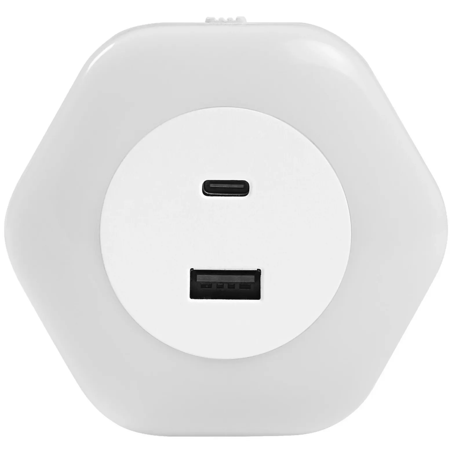 Lámpara nocturna LED para enchufe LUNETTA HEXAGON de OSRAM, sensor, USB