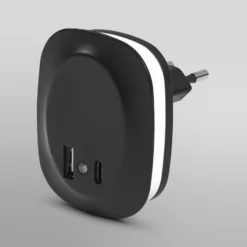 Lámpara nocturna LED para enchufe LUNETTA EDGE de OSRAM, negro Sensor