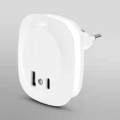 Lámpara nocturna LED para enchufe LUNETTA EDGE de OSRAM, blanca, con sensor