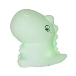 Lámpara nocturna LED recargable «Dino», blanca, altura 15 cm, RGB, táctil