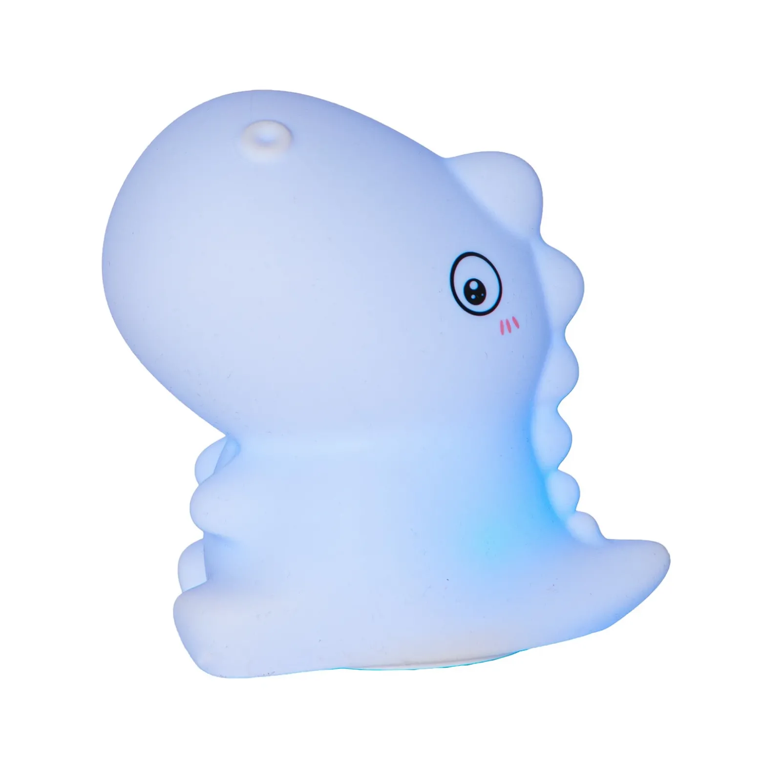 Lámpara nocturna LED recargable «Dino», blanca, altura 15 cm, RGB, táctil