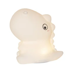 Lámpara nocturna LED recargable «Dino», blanca, altura 15 cm, RGB, táctil
