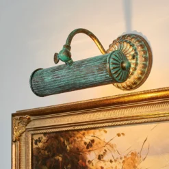 Lámpara para cuadros Lindby Beno, 25 cm, metal, E14 voltaje verde