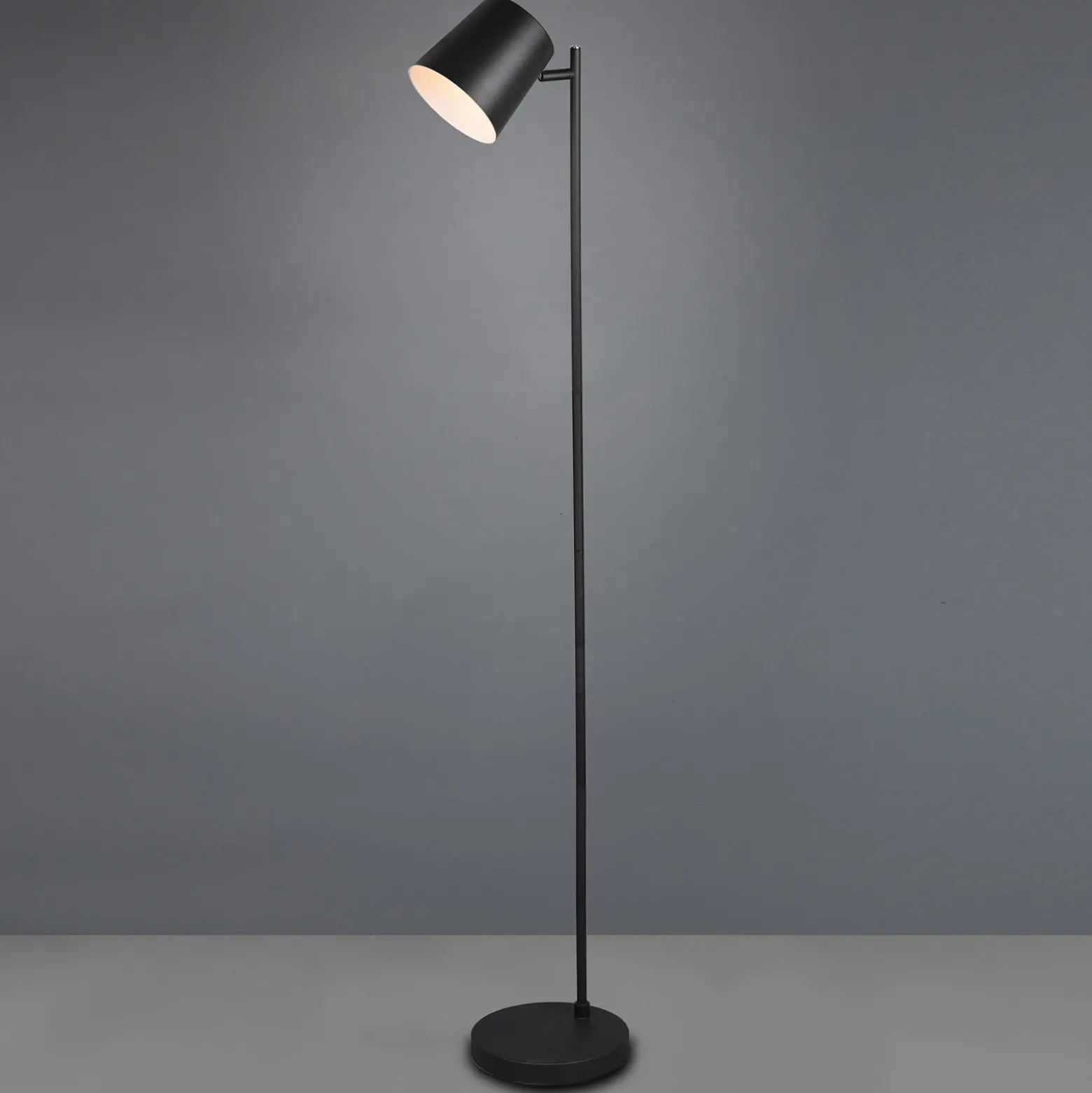 Lámpara pie LED Blake, batería, atenuable, negro