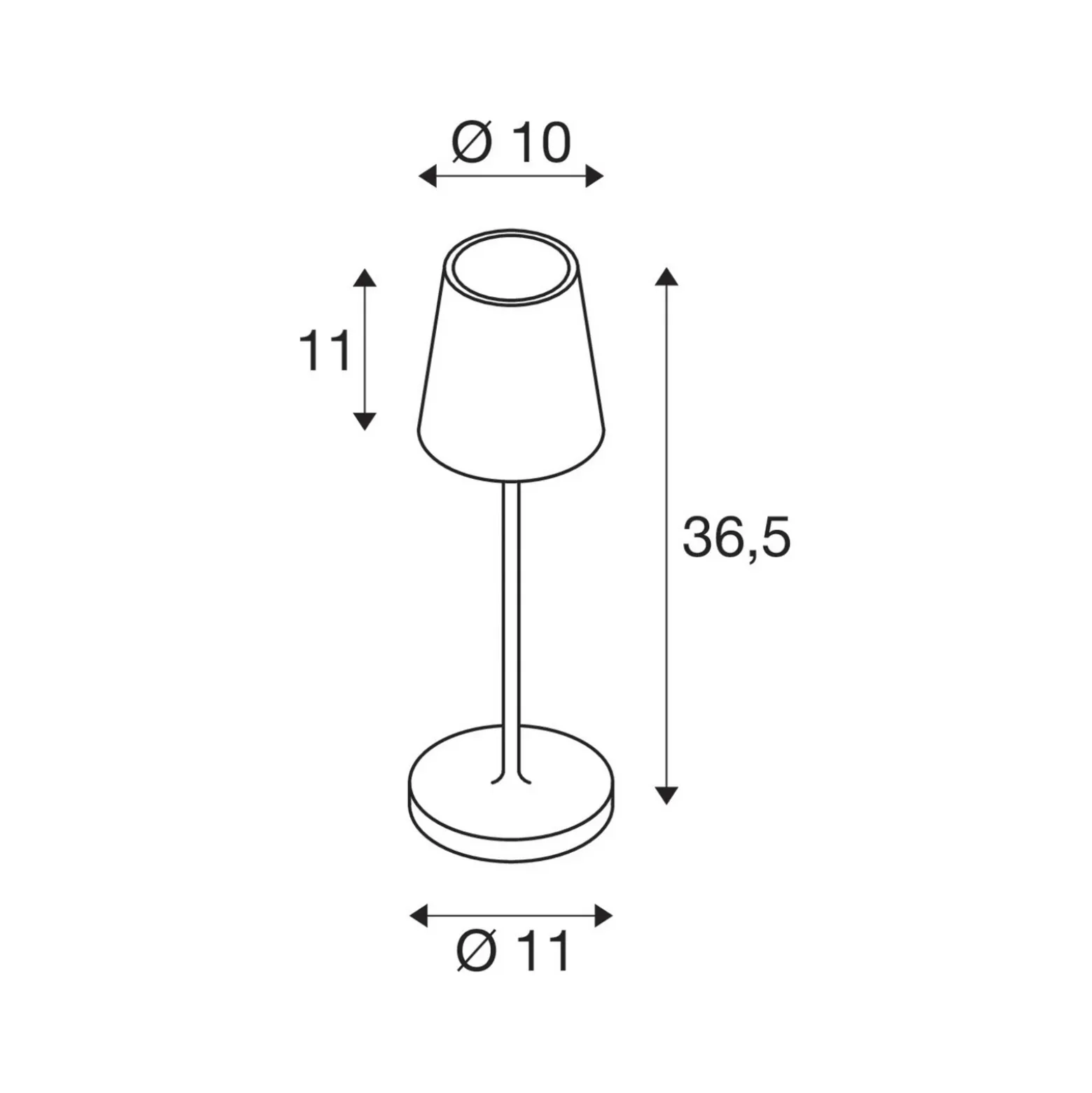 Lámpara recargable LED SLV Vinolina Two, roja, aluminio, Ø 11 cm, IP65, CCT