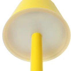 Lámpara recargable Lindby LED Gaja, amarilla, USB, IP44, RGBW, atenuable