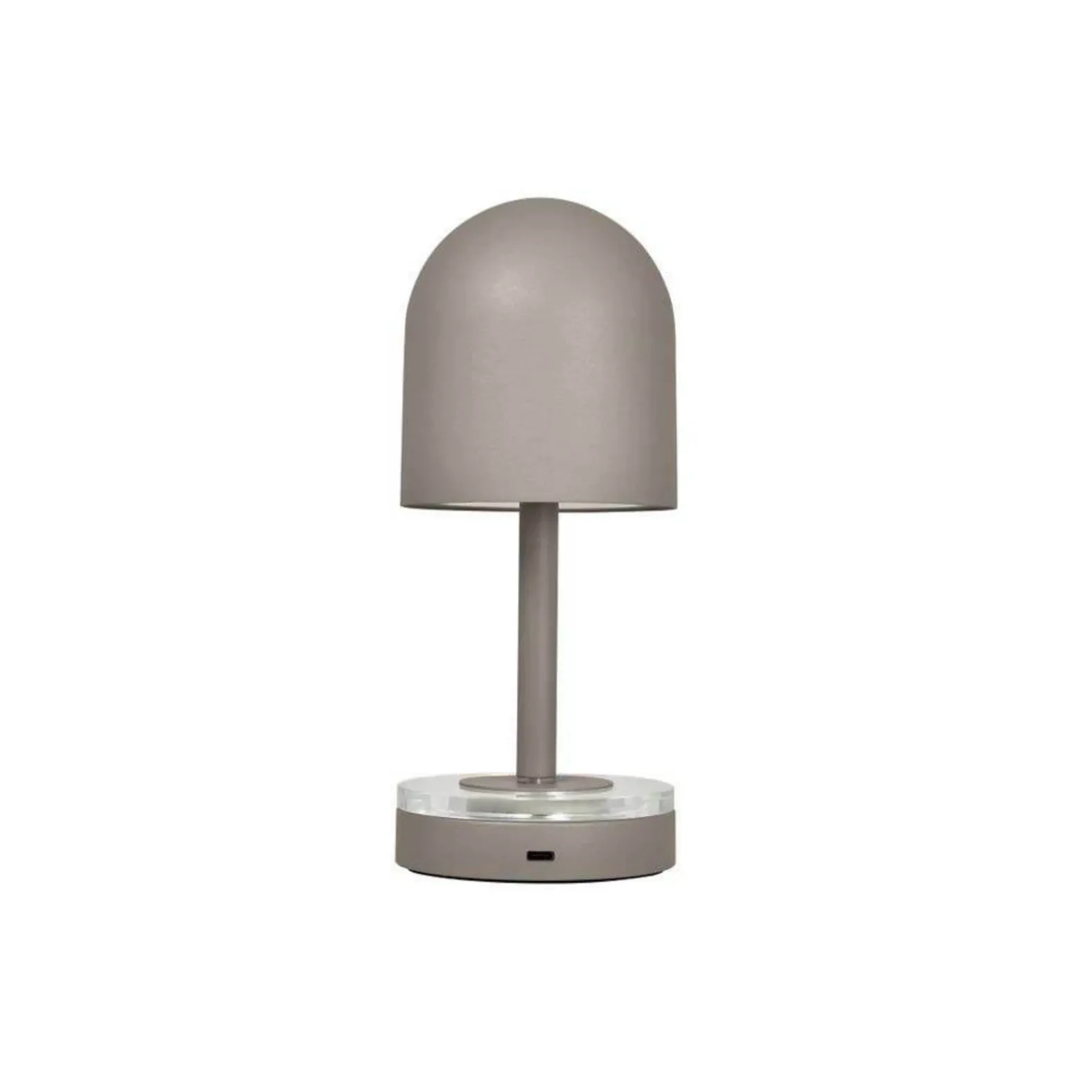 Lámpara recargable Luceo de AYTM, color topo, metal, 24 cm, atenuable, IP44