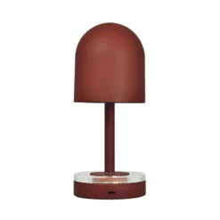 Lámpara recargable Luceo de AYTM, marrón, metal, 24 cm, atenuable, IP44