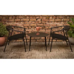 Lámpara recargable Luceo de AYTM, negra, metal, 24 cm, atenuable, IP44