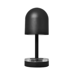 Lámpara recargable Luceo de AYTM, negra, metal, 24 cm, atenuable, IP44