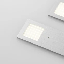 lámparas LED bajo mueble Arcchio Nortra, juego de 3, gris, color aluminio