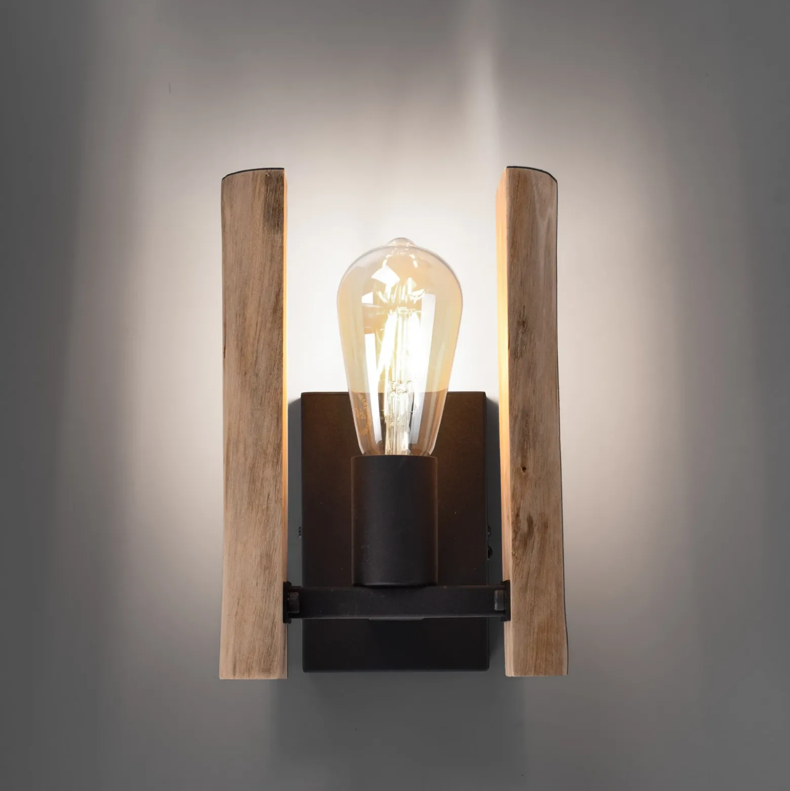 Log aplique de pared de madera