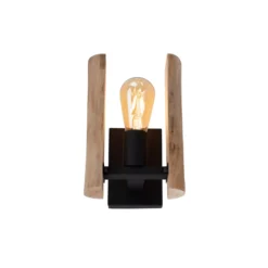 Log aplique de pared de madera