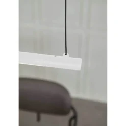 LOOM DESIGN Lámpara colgante LED Straw 200, blanca, aluminio