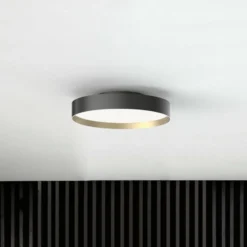LOOM DESIGN Lámpara LED de techo Lucia negro/oro Ø 45 cm