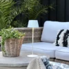 LOOM DESIGN Lámpara LED para terraza Modi, blanco 36 cm CCT