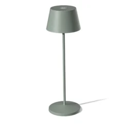 LOOM DESIGN Lámpara LED recargable para patio Modi verde-gris 36 cm CCT