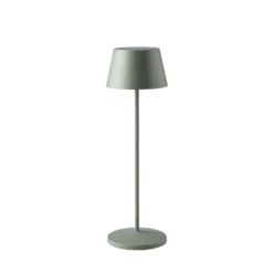 LOOM DESIGN Lámpara LED recargable para patio Modi verde-gris 36 cm CCT