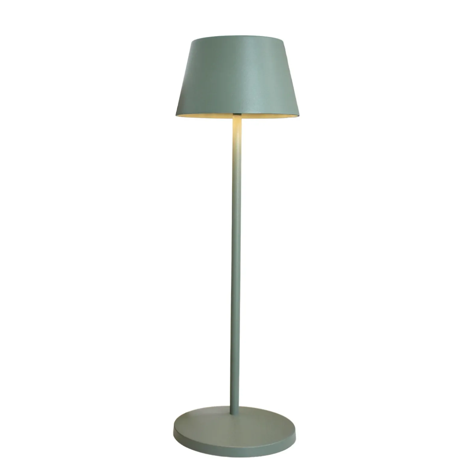 LOOM DESIGN Lámpara LED recargable para patio Modi verde-gris 36 cm CCT