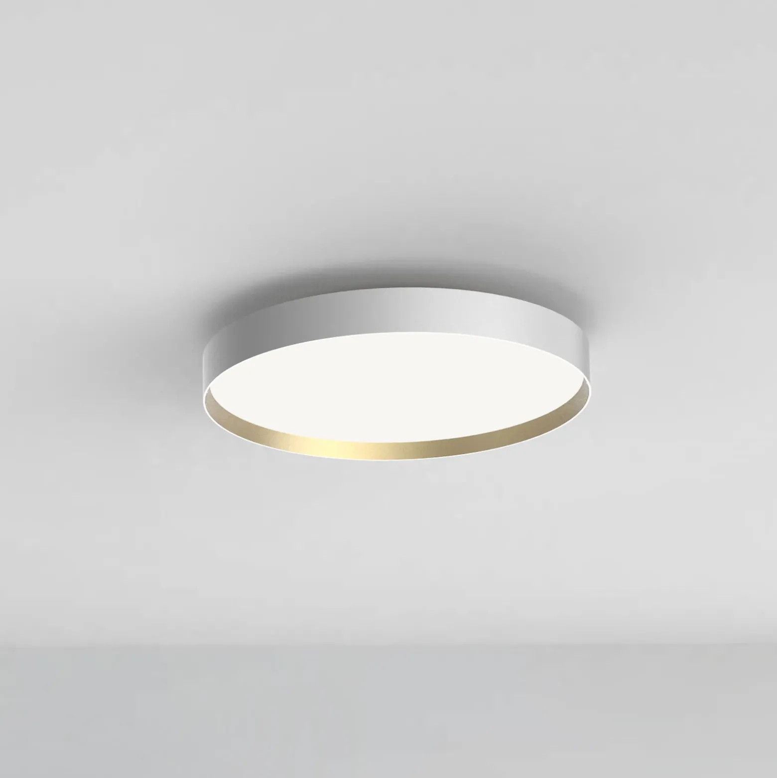 LOOM DESIGN Plafón LED Lucia, blanco/oro Ø 45 cm
