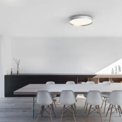 LOOM DESIGN Plafón LED Lucia, blanco/oro Ø 45 cm