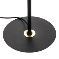 Lucande Aparas lámpara de pie, aspecto de hoja, negro-oro
