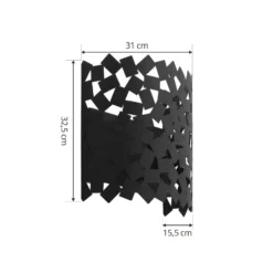 Lucande aplique de pared Aeloria, negro, hierro, 32,5 cm, E27