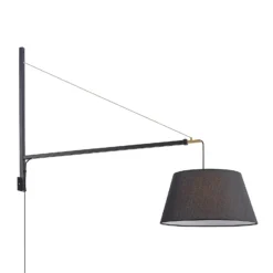 Lucande aplique de pared Beleza, altura 150 cm, extensible, textil
