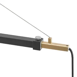 Lucande aplique de pared Beleza, altura 150 cm, extensible, textil