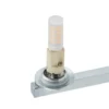 Lucande aplique de pared Bidolo, color cromo, cristal, Ø 12 cm, IP44