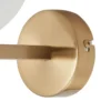 Lucande aplique de pared Bidolo, color latón, cristal, 12 cm, IP44