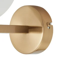 Lucande aplique de pared Bidolo, color latón, cristal, 12 cm, IP44