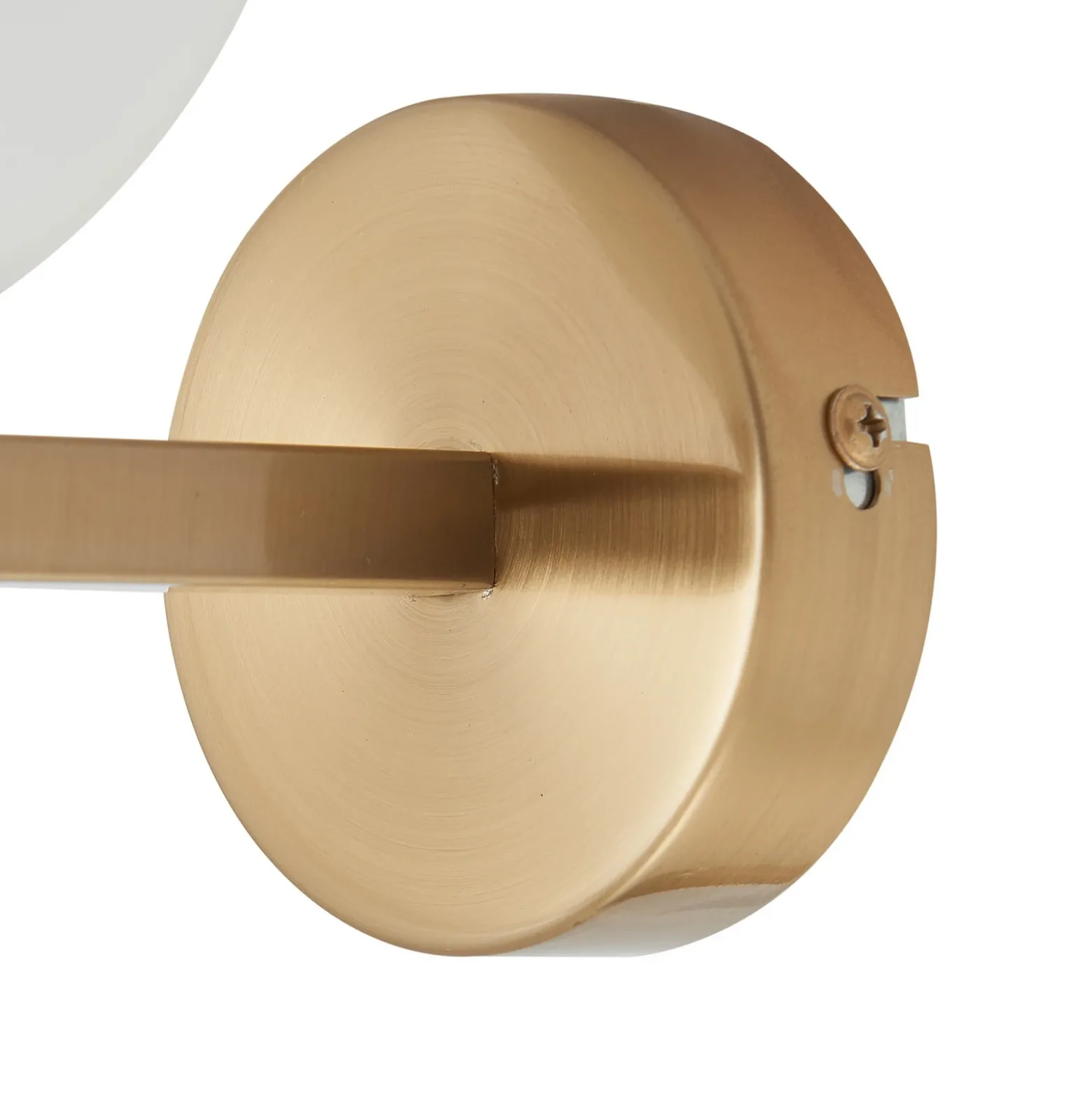 Lucande aplique de pared Bidolo, color latón, cristal, 12 cm, IP44